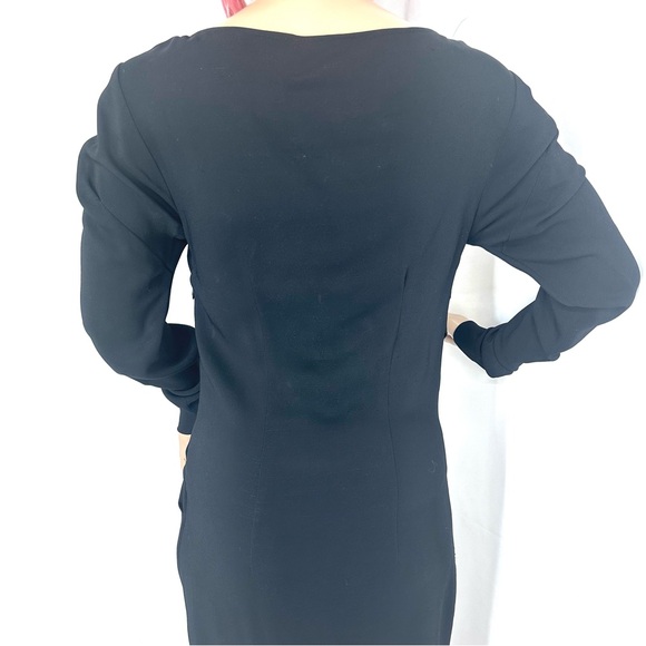 Space Simona Corsellini Draped Rayon Cocktail Professional Dress IT40 US4 - Picture 7 of 9